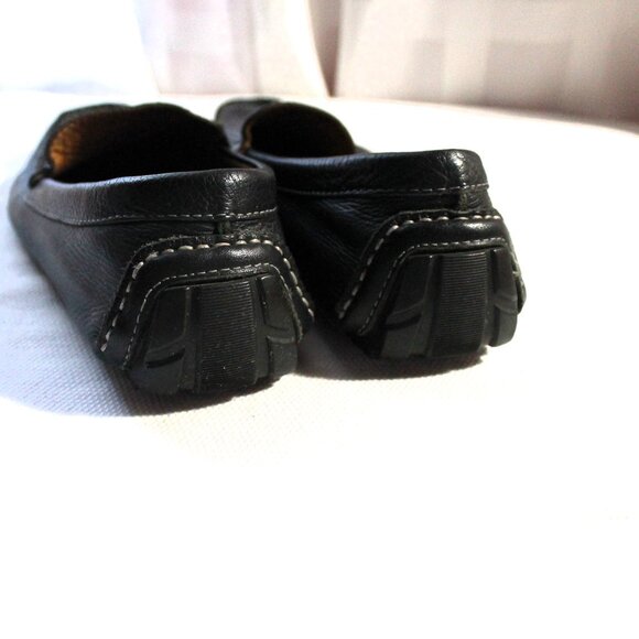 1901 Men's Black Leather Driving Shoes Loafers Mocs, Size 9M, Made in Brazil - Picture 7 of 9